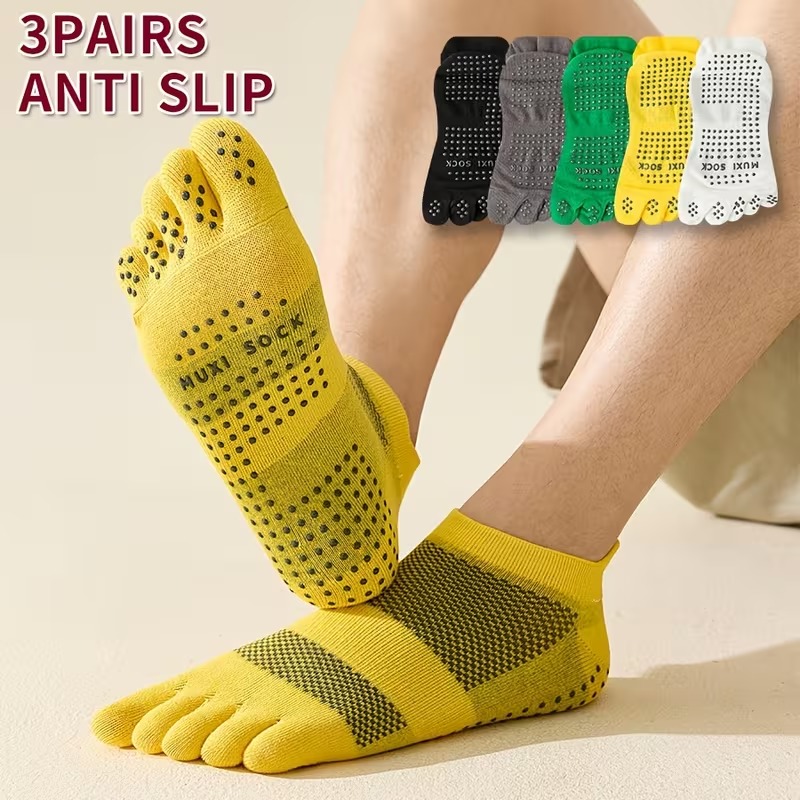 Grip Sock Yoga - Calcetines de 3 Pares para Hombre,