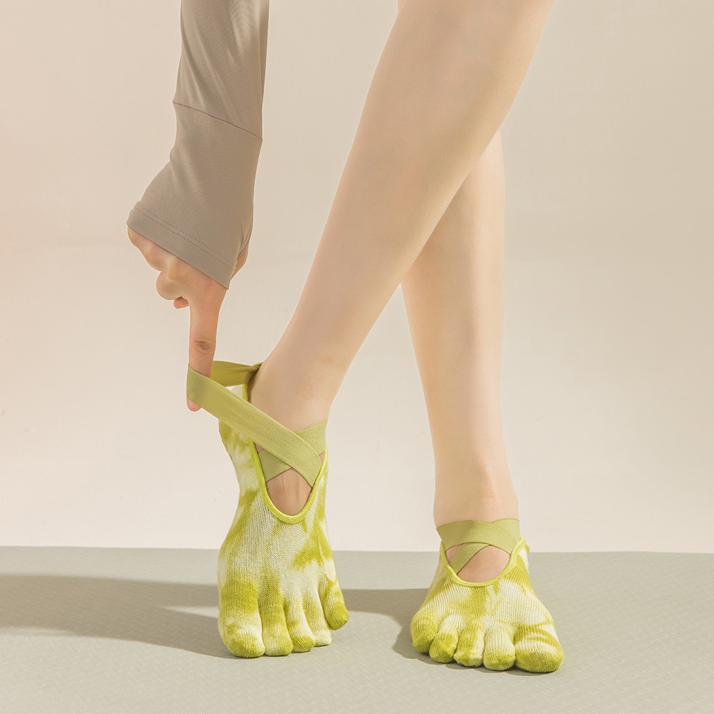 Grip Sock Yoga - Calcetines de Cinco Dedos con Tiras