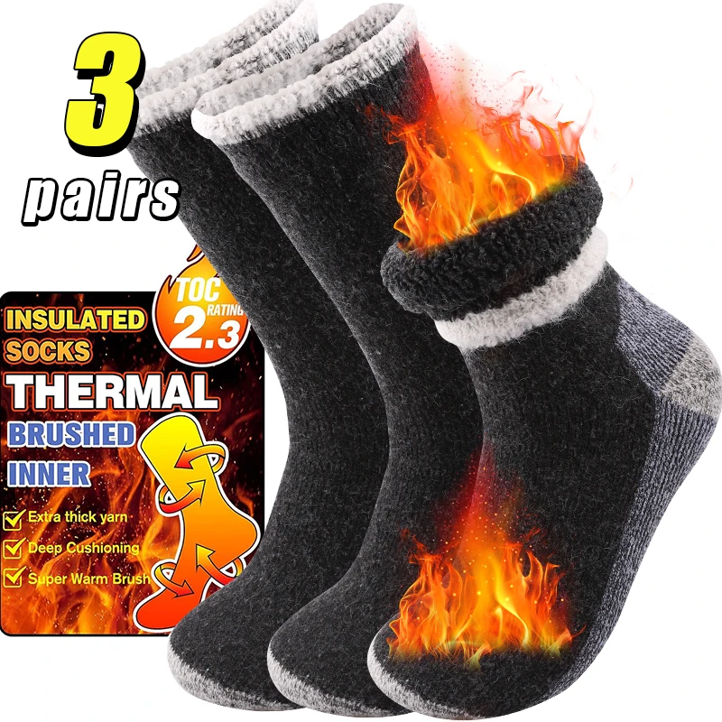 Thermal Sock Winter - 3 pares de calcetines gruesos de