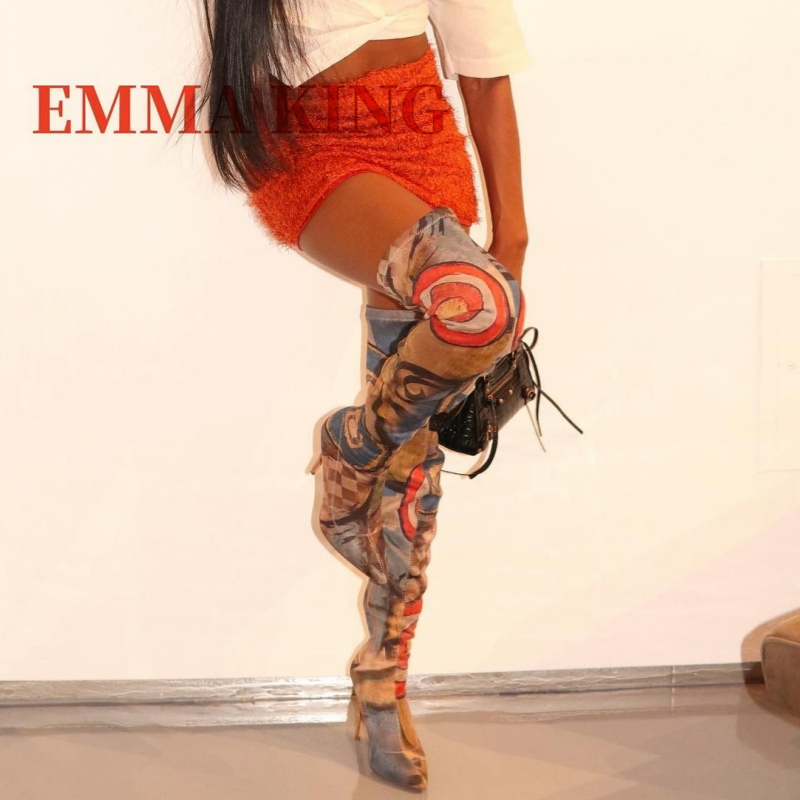 No Show Sock Women - Botas altas hasta el muslo con