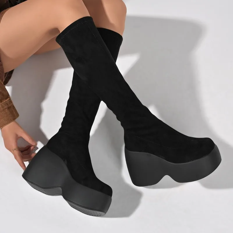 Knee High Sock Women - Invierno nuevo flaco de talla grande
