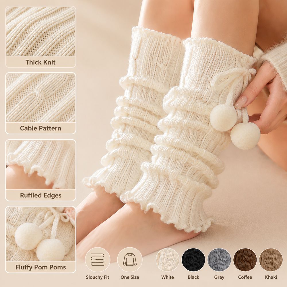 Boot Sock Slouchy - Calentadores de piernas de punto con