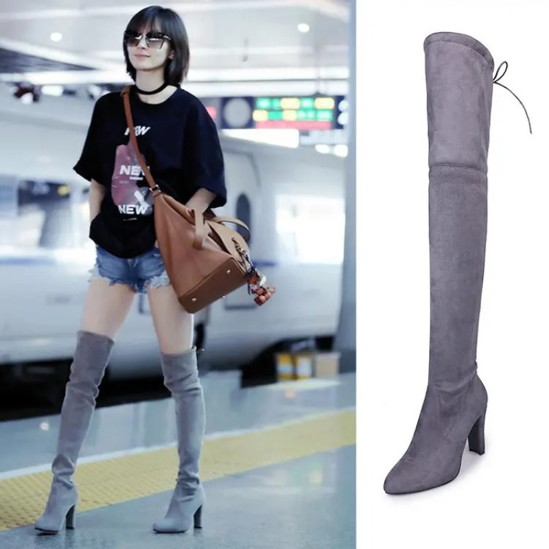 Botas de Mujer Nuevas de Estil - Knee High Sock Women reseña y precio