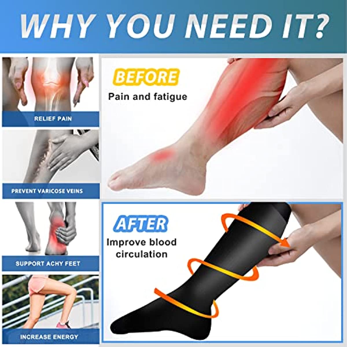 7 pares de calcetines de compr - Compression Sock Medical reseña y precio