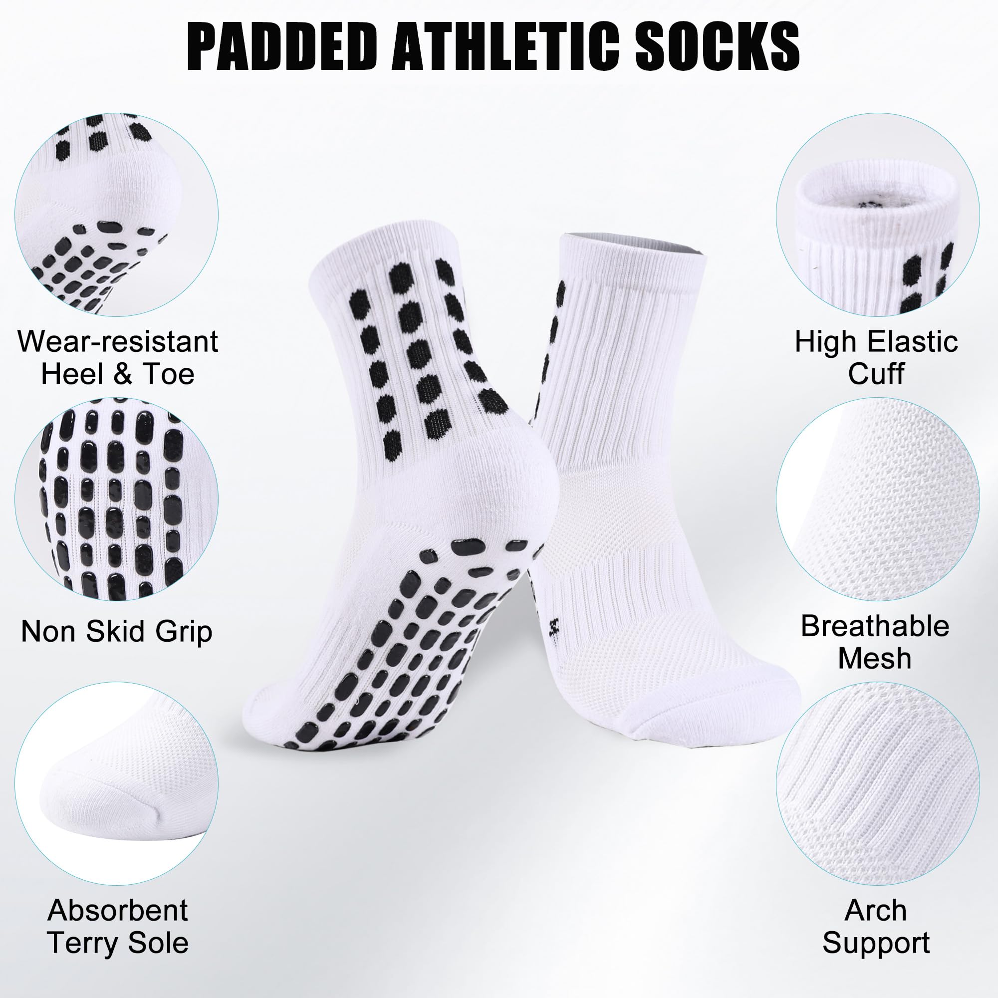 4/8 pares de calcetines de fút - Athletic Sock Cushion reseña y precio
