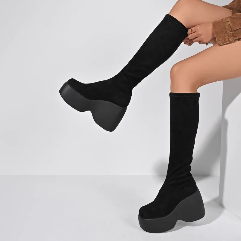 Invierno nuevo flaco de talla  - Knee High Sock Women reseña y precio